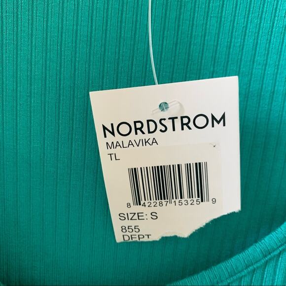 Saylor Teal Malavika Puff Sleeve Dress Size Small - Picture 2 of 14